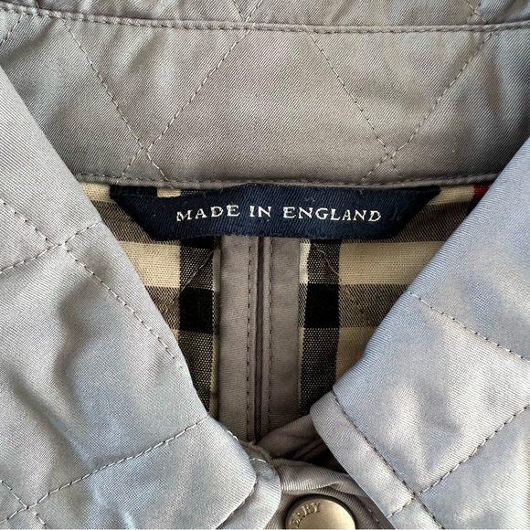 Burberry London Ecru Checked Lining Single Brusted Quilted lightweight jacket - Picture 4 of 8